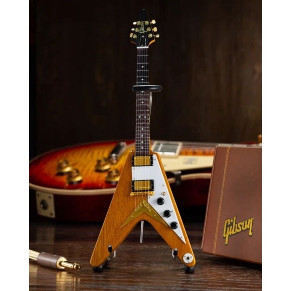 Gibson Korina Flying V 1958 1:4 Scale 10 Inch Miniature Electric Guitar